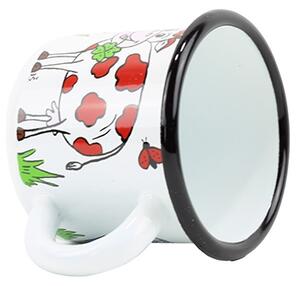 BELIS Smaltovaný hrnek ø 7 cm - 0.25 l bílý "domácí chov" - 11007-039DHF04