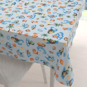 Biante Dětský bavlněný obdélníkový ubrus Sandra SA-535 Mořská zvířátka na světle modrém 50x100 cm