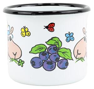 BELIS Smaltovaný hrnek ø 8 cm - 0.35 l bílý "ovečka" - 11008-039DHK04