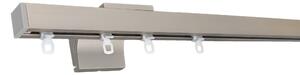 Garnýž Cubito anodizovaná nerez (INOX) Varianta jednořadá nebo dvouřadá: Dvouřadá, Délka: 0-100cm, Uchycení látky: jezdec+šnekový háček