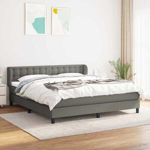 Box spring postel s matrací tmavě šedá 160x200 cm textil 3126574
