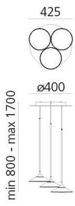 Artemide 0353030A - LED Stm. lustr na lanku ORSA CLUSTER LED/22W/230V 3000K