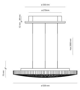 Artemide 0213010APP - LED Stm. lustr na lanku CALIPSO LED/50W/230V 3000K
