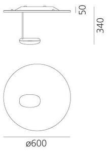 Artemide 1471110A - LED Stmívatelné stropní svítidlo DROPLET LED/29W/230V 3000K