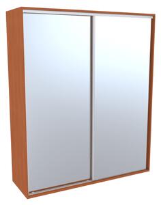 Šatní skříň FLEXI 2 se 2 zrcadly Varianta barvy: Olše, Šířka: 200 cm, Výška: 240 cm