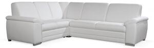 STAGRA BARELLO 2SBL+R+3FBP rohová rozkládací sedací souprava s úložným prostorem bílá 262 x 90 x 212 cm