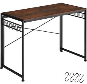 Tectake 404660 psací stůl paterson 102x51x77cm - industriální dřevo tmavé, rustikální