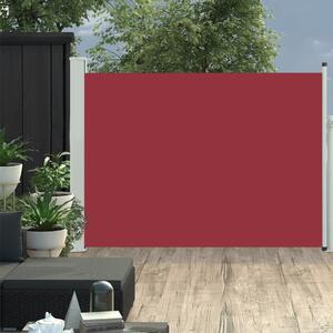 Zatahovací boční markýza/zástěna na terasu 120 x 500 cm červená