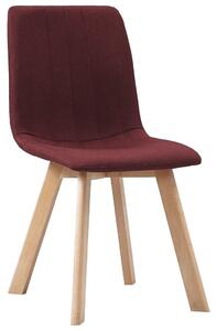 Jídelní židle 4 ks vínové textil