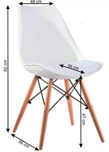 Bílá židle KEMAL NEW