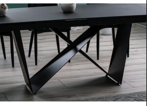 Černý jídelní stůl CAVALLI 160(240)X90, rozkládací