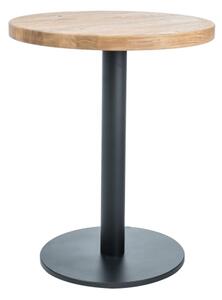 Černý jídelní stůl s dubovou deskou PURO II 60