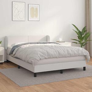 Box spring postel s matrací bílá 140x200 cm umělá kůže 3127194