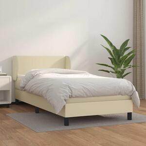 Box spring postel s matrací krémová 100x200 cm umělá kůže 3127177
