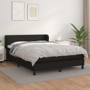 Box spring postel s matrací černá 140 x 190 cm umělá kůže 3127187