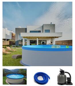 Bazénový set Planet Pool s bazénem WHITE/Blue 350x90 cm