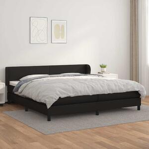 Box spring postel s matrací černá 200x200 cm umělá kůže 3127211