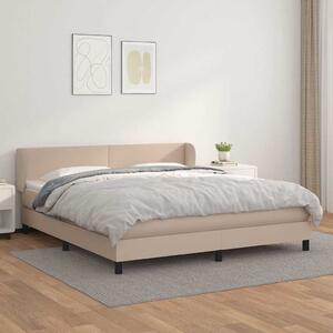Box spring postel s matrací cappuccino 180 x 200 cm umělá kůže 3127210