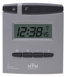 MPM Šedý digitální budík MPM řízený rádiovým signálem C02.2766 - II. jakost