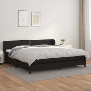 Box spring postel s matrací černá 200x200 cm umělá kůže 3127271
