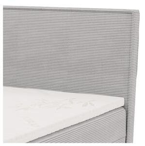Postel s matrací a topperem HUGO šedá, 160x200 cm