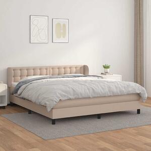 Box spring postel s matrací cappuccino 160x200 cm umělá kůže 3127324