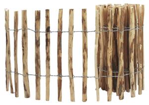 Ohrazení z lísky - Rolka 60 cm x 5 m - Přírodní zahradní plot - Rustikální okraj - Pozinkovaný drát
