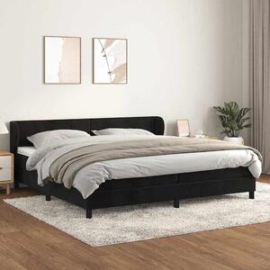 Box spring postel s matrací černá 200x200 cm samet 3127393