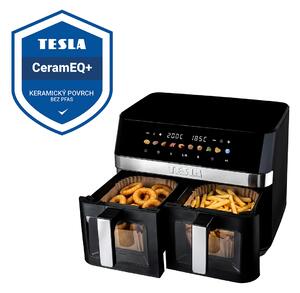 TESLA AirCook DualZone Q787 XXL Deluxe - multifunkční duální digitální horkovzdušná fritéza 2v1