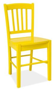 Žlutá dřevěná židle CD-57