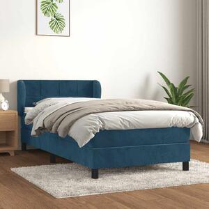 Box spring postel s matrací tmavě modrá 80 x 200 cm samet 3127461