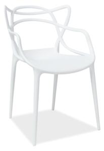Bílá plastová židle TOBY