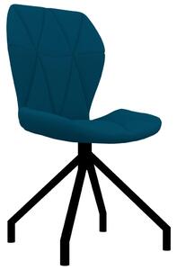 Jídelní židle 4 ks modré umělá kůže