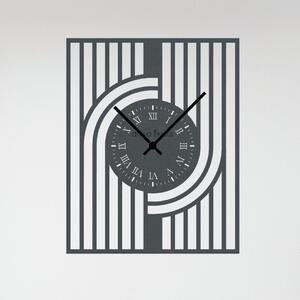 Nástěnné hodiny GATSBY Zvolte barvu dekoru: Antracitová | Velikost hodin: 31x40 | Barva ručiček: Černé