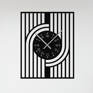 Nástěnné hodiny GATSBY Zvolte barvu dekoru: Černá | Velikost hodin: 31x40 | Barva ručiček: Stříbrné