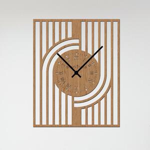 Nástěnné hodiny GATSBY Zvolte barvu dekoru: Horský dub | Velikost hodin: 31x40 | Barva ručiček: Černé