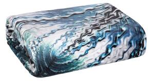 Luxusní deka z mikrovlákna EVA 13 stříbrná/modrá 150x200 cm Mybesthome
