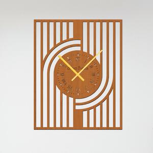 Dřevo života | Nástěnné hodiny GATSBY Zvolte barvu dekoru: Třešeň | Velikost hodin: 39x50 | Barva ručiček: Zlaté