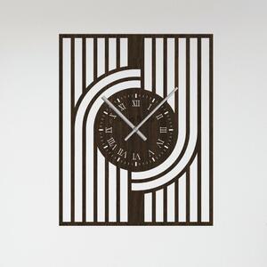 Nástěnné hodiny GATSBY Zvolte barvu dekoru: Wenge | Velikost hodin: 31x40 | Barva ručiček: Stříbrné