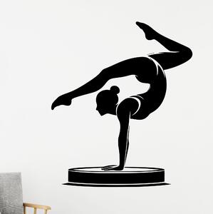 Živá Zeď Samolepka Moderní gymnastika Barva: černá