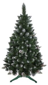 Vánoční stromeček borovice se šiškami a krystaly 150 cm