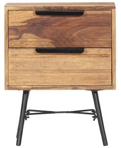 Noční stolek 40 x 30 x 50 cm masivní sheeshamové dřevo