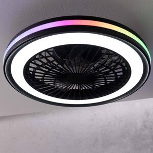 Brilliant G99280/06 Stmívatelné LED svítidlo PALMERO & reverzní VENTILÁTOR + funkce LED