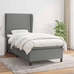 Box spring postel s matrací tmavě šedá 80 x 200 cm textil 3127758