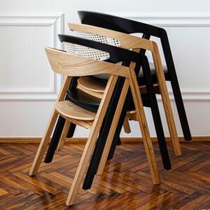 Stohovatelná dubová židle - celodřevěná
