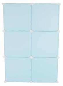 Modrá dětská modulární skříňka s dětským vzorem EDRIN