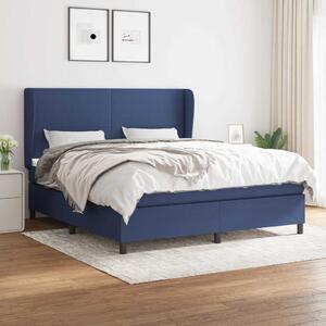 Box spring postel s matrací modrá 160x200 cm textil 3127819