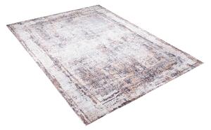 Makro Abra Kusový koberec pratelný TOSCANA 23660 Moderní abstraktní pogumovaný krémový šedý Rozměr: 120x170 cm