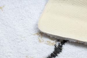 Koupelnový kobereček MARBLE mramor, protiskluzový, měkký - bílý