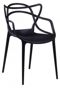 Černá plastová židle TOBY